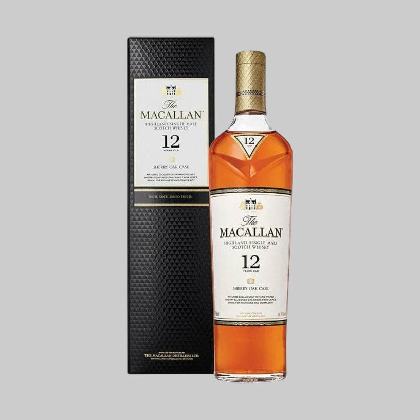 The Macallan 12 Years Old Sherry Oak Cask Single Malt Scotch Whisky 700ml 40.0% - Time2Drink